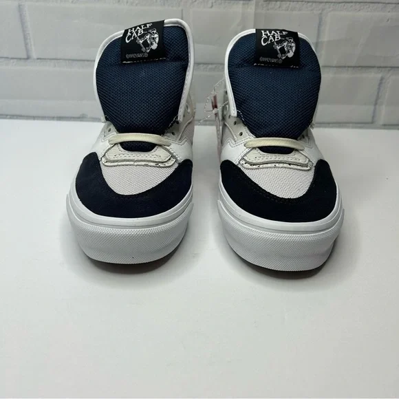 VANS White & Navy OG Half Cab Sneakers size 8 men - Picture 5 of 9